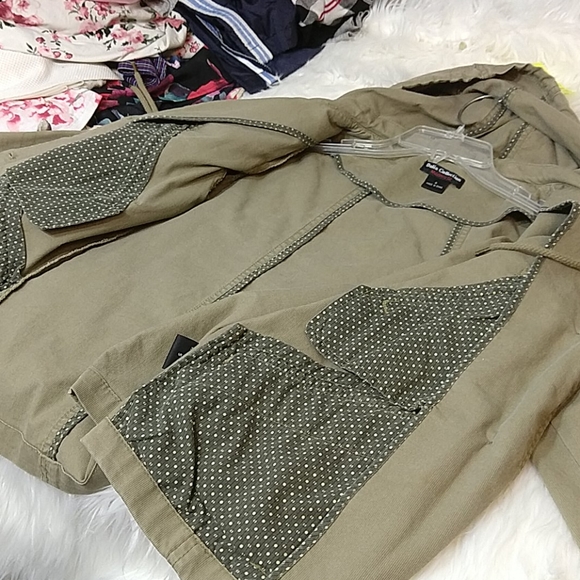 Dalia Collection Tan/Safari Hooded Jacket sz S - Picture 12 of 14